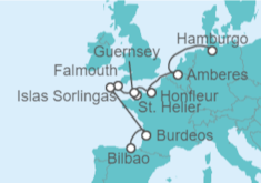 Itinerario del Crucero Francia, Guernsey, Reino Unido, España - Hapag-Lloyd Cruises