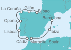 Itinerario del Crucero Desde Bilbao a Barcelona - Hapag-Lloyd Cruises