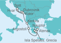 Itinerario del Crucero Croacia, Montenegro, Grecia - Hapag-Lloyd Cruises