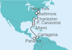 Itinerario del Crucero Colombia, Estados Unidos (EE.UU.) - Hapag-Lloyd Cruises