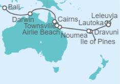 Itinerario del Crucero Nueva Caledonia, Australia - Hapag-Lloyd Cruises