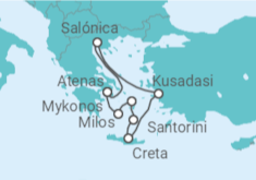 Itinerario del Crucero Egeo Idílico  - Celestyal Cruises