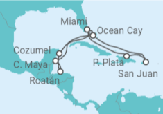 Itinerario del Crucero Honduras, México, Estados Unidos (EE.UU.), Puerto Rico - MSC Cruceros