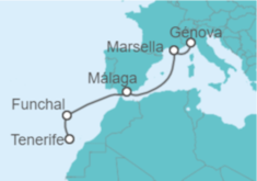 Itinerario del Crucero Portugal, España, Francia - MSC Cruceros