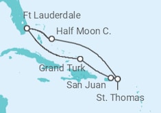 Itinerario del Crucero Caribe Este - Holland America Line