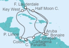 Itinerario del Crucero Canal de Panamá y Caribe Sur - Holland America Line