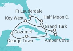 Itinerario del Crucero Jamaica, Islas Caimán, México, Estados Unidos (EE.UU.), Bahamas - Holland America Line