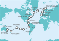 Itinerario del Crucero De Dover a Brisbane - Princess Cruises