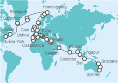 Itinerario del Crucero De Sydney a Nueva York - Princess Cruises