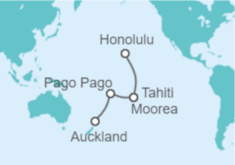 Itinerario del Crucero Samoa Americana y Polinesia Francesa - Princess Cruises