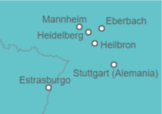 Itinerario del Crucero Las capitales del romanticismo alemán, el encantador valle del Neckar - CroisiEurope