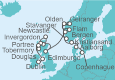 Itinerario del Crucero Desde Copenhague (Dinamarca) a Dublín (Irlanda del Norte) - WindStar Cruises