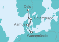 Itinerario del Crucero Dinamarca, Suecia y Noruega - AIDA