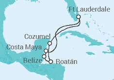 Itinerario del Crucero Caribe Occidental - Princess Cruises