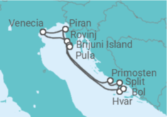 Itinerario del Crucero Croacia - Ponant