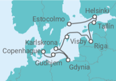 Itinerario del Crucero Finlandia, Estonia, Suecia, Polonia - Ponant