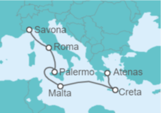 Itinerario del Crucero Grecia, Malta, Italia - Costa Cruceros