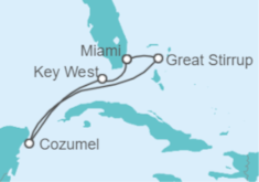 Itinerario del Crucero México y Bahamas - NCL Norwegian Cruise Line