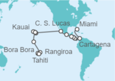 Itinerario del Crucero De Miami a la Polinesia Francesa - Regent Seven Seas