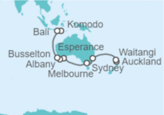 Itinerario del Crucero Indonesia y Australia  - Regent Seven Seas