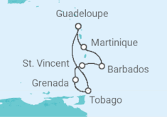 Itinerario del Crucero Islas del tesoro - Costa Cruceros