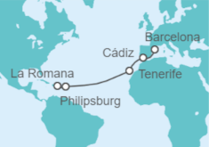 Itinerario del Crucero Ambiente tropical - Costa Cruceros