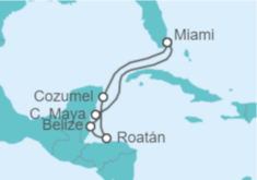 Itinerario del Crucero México, Honduras, Belice - MSC Cruceros