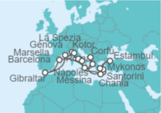 Itinerario del Crucero Mediterráneo al completo - Princess Cruises
