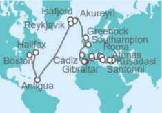 Itinerario del Crucero De Roma a Boston - Princess Cruises
