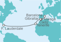 Itinerario del Crucero De Barcelona a Miami - Princess Cruises