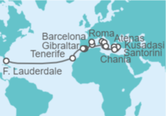 Itinerario del Crucero De Roma a Miami - Princess Cruises