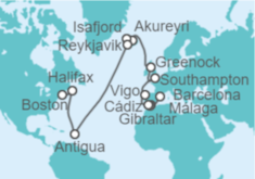 Itinerario del Crucero De Barcelona a Boston - Princess Cruises