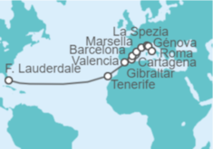 Itinerario del Crucero De Miami a Roma - Princess Cruises