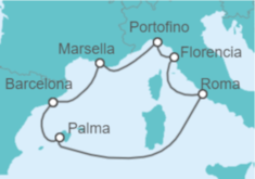 Itinerario del Crucero España, Italia, Francia - Celebrity Cruises