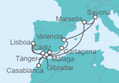 Itinerario del Crucero Desde Málaga a Gibraltar - Costa Cruceros