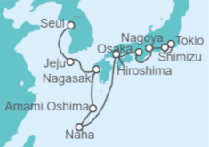 Itinerario del Crucero Osaka, Jeju, Nagoya y Mt. Fuji - NCL Norwegian Cruise Line