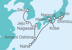 Itinerario del Crucero Kobe, Jeju, Nagoya y Mt. Fuji - NCL Norwegian Cruise Line