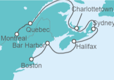 Itinerario del Crucero Canadá, Estados Unidos (EE.UU.) - Holland America Line