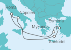 Itinerario del Crucero Italia, Grecia y Turquía  - MSC Cruceros