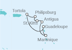 Itinerario del Crucero Guadalupe, Islas Vírgenes - Reino Unido, Saint Maarten, Antigua Y Barbuda - MSC Cruceros