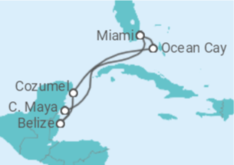 Itinerario del Crucero México, Belice - MSC Cruceros