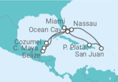 Itinerario del Crucero Puerto Rico, Bahamas, Estados Unidos (EE.UU.), México, Belice - MSC Cruceros