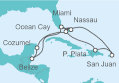 Itinerario del Crucero Puerto Rico, Bahamas, Estados Unidos (EE.UU.), Belice, México - MSC Cruceros