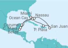 Itinerario del Crucero México, Belice, Estados Unidos (EE.UU.), Puerto Rico, Bahamas - MSC Cruceros