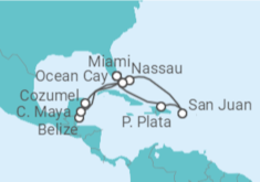 Itinerario del Crucero Bahamas, Puerto Rico, Estados Unidos (EE.UU.), México, Belice - MSC Cruceros