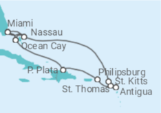 Itinerario del Crucero Saint Maarten, Antigua Y Barbuda, Islas Vírgenes - EEUU, Estados Unidos (EE.UU.), Bahamas - MSC Cruceros
