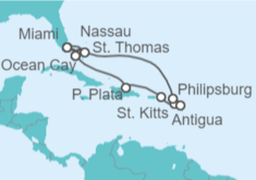 Itinerario del Crucero Bahamas, Estados Unidos (EE.UU.), Saint Maarten, Antigua Y Barbuda, Islas Vírgenes - EEUU - MSC Cruceros