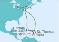 Itinerario del Crucero Puerto Rico, Islas Vírgenes - EEUU, Saint Maarten, Antigua Y Barbuda - MSC Cruceros