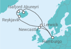 Itinerario del Crucero Reino Unido, Islandia - MSC Cruceros