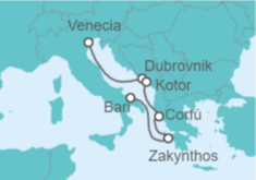 Itinerario del Crucero Croacia, Montenegro, Grecia - MSC Cruceros